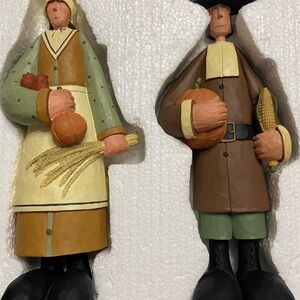 Williraye Studio 2006 Giving Thanks Pilgrim Figurines Set 2 NIB